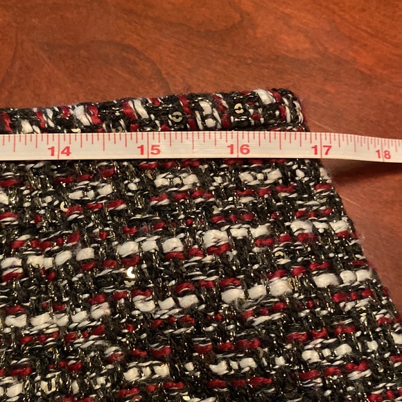 Calvin Klein Woven Wool With Sequins Pencil  Skirt - Picture 8 of 10